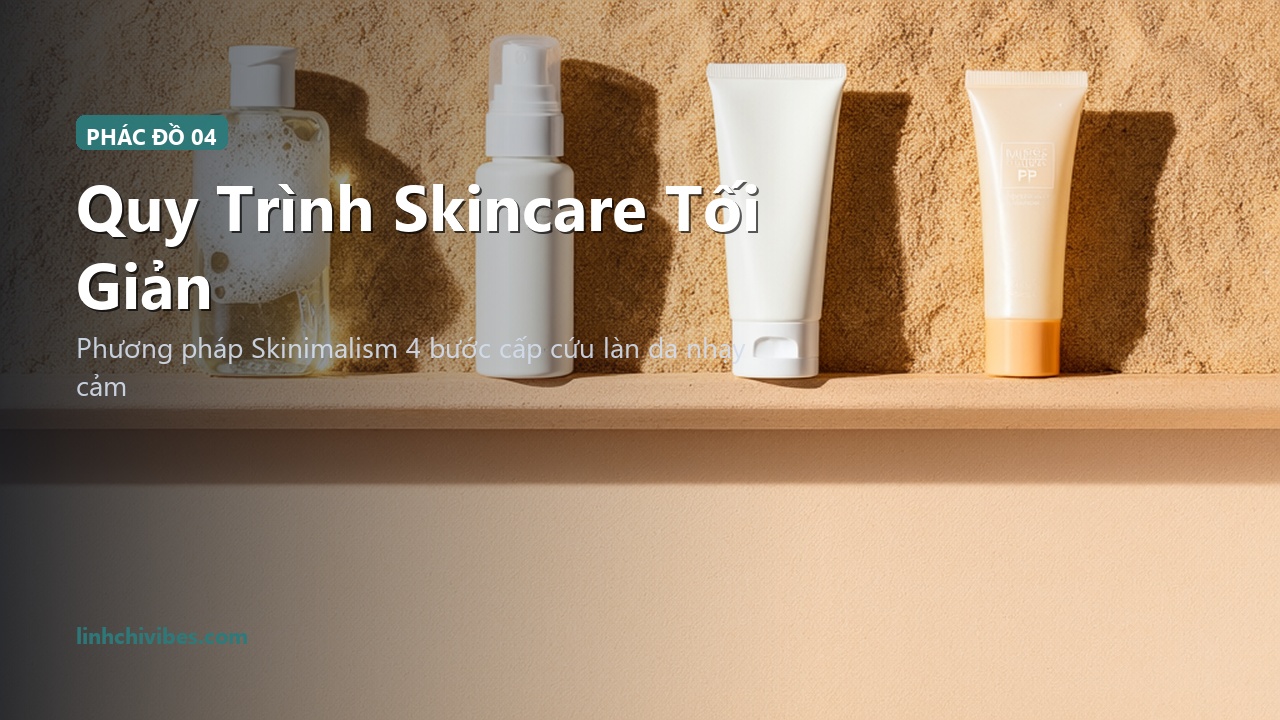 Quy trình skincare tối giản phục hồi da nhạy cảm