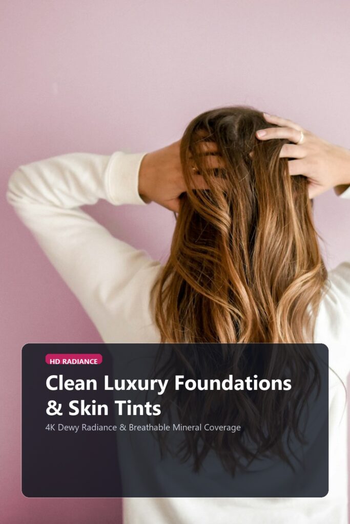 Luminous skin with dewy breathable clean foundation finish