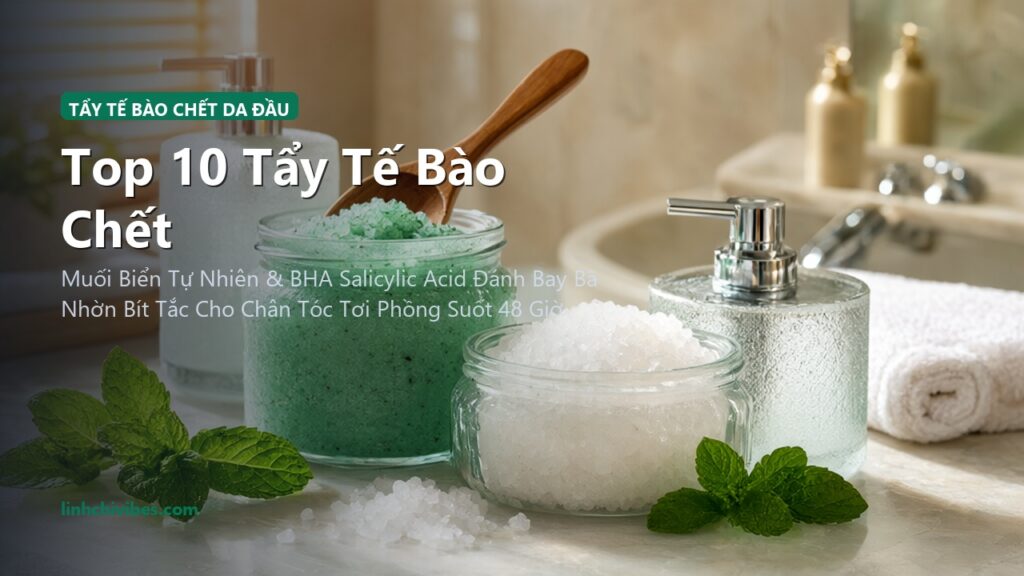 Top 10 Tẩy Tế Bào Chết Da Đầu Muối Biển & Bạc Hà Giảm Bết Dầu Phồng Chân Tóc (linhchivibes.com)