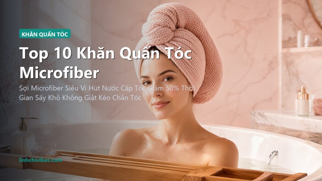 Top 10 Khăn Quấn Tóc Microfiber Siêu Thấm Hút Nước Nhanh Khô Không Gây Xơ Rối (linhchivibes.com)