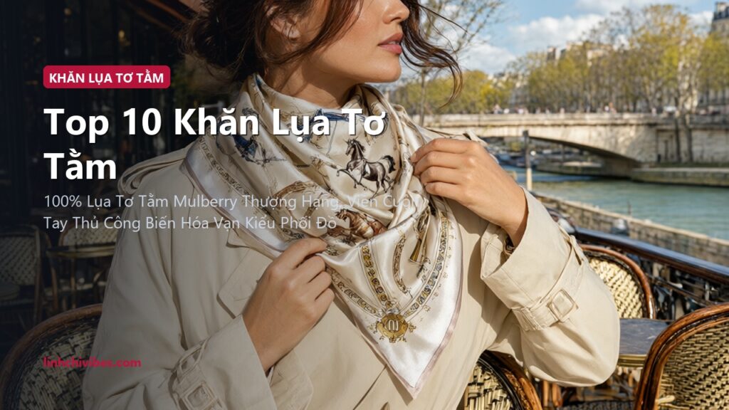 Top 10 Khăn Lụa Tơ Tằm Vuông Phối Đồ Chuẩn Quý Cô Pháp Tốt Nhất 2026 (linhchivibes.com)