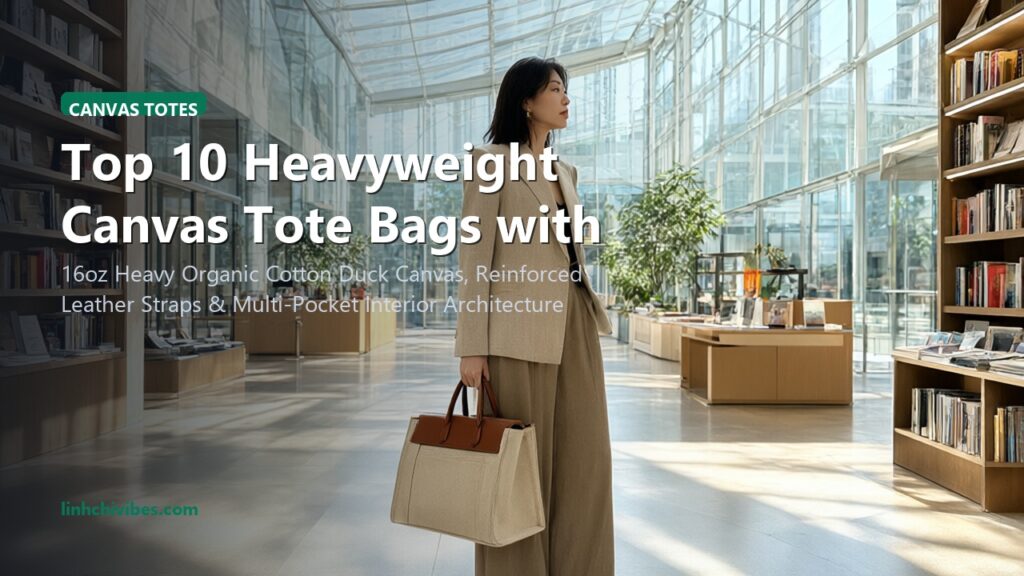 Top 10 Heavyweight Canvas Tote Bags with Structured Pockets for Work & Study (linhchivibes.com)