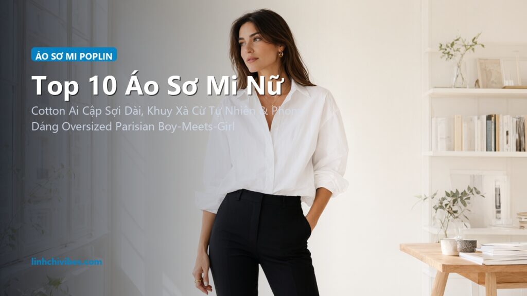 Top 10 Áo Sơ Mi Nữ Vải Poplin Cotton Dệt Đanh Cao Cấp Thanh Lịch 2026 (linhchivibes.com)