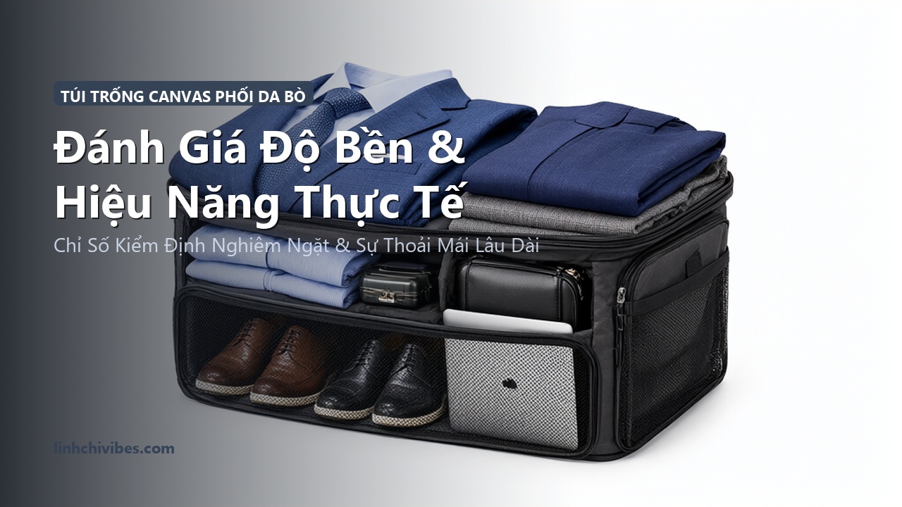 Top 10 Túi Trống Du Lịch Cuối Tuần Vải Canvas Phối Da Bò Cao Cấp 2026 - Đánh giá độ bền và hiệu năng (linhchivibes.com)