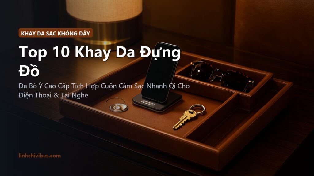 Top 10 Khay Da Đựng Đồ Đa Năng Tích Hợp Sạc Không Dây Để Bàn Sang Trọng (linhchivibes.com)
