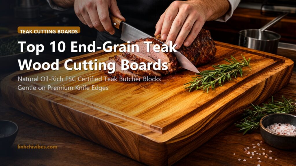 Top 10 End-Grain Teak Wood Cutting Boards with Juice Groove for Culinary Chefs (linhchivibes.com)