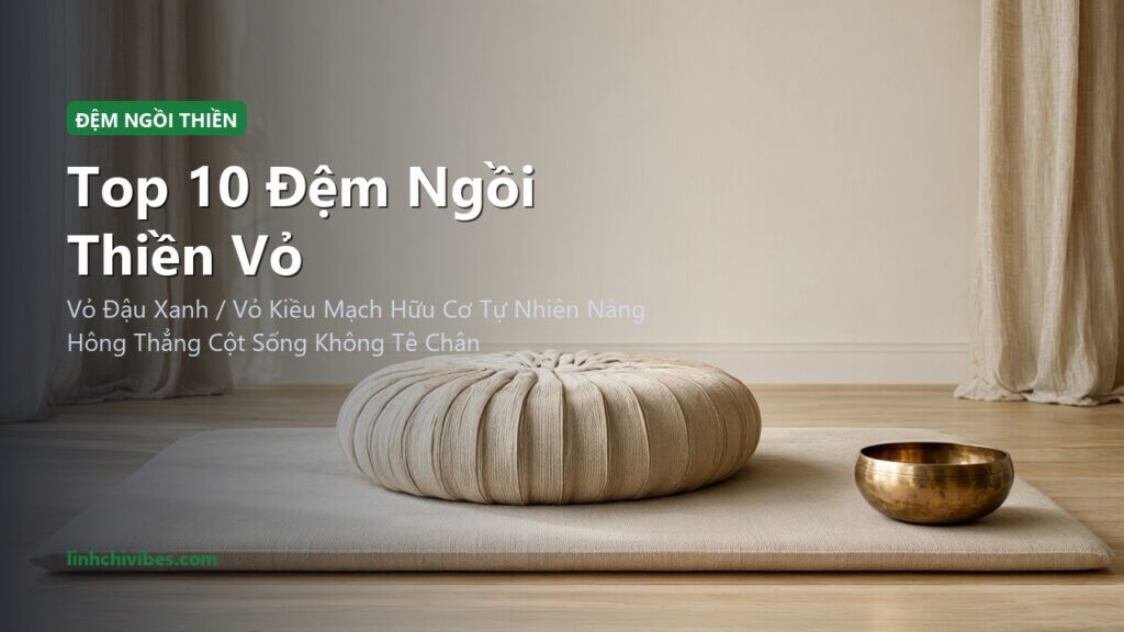 Top 10 Đệm Ngồi Thiền Vỏ Đậu Xanh Zafu & Zabuton Hỗ Trợ Cột Sống Thẳng Chuẩn (linhchivibes.com)