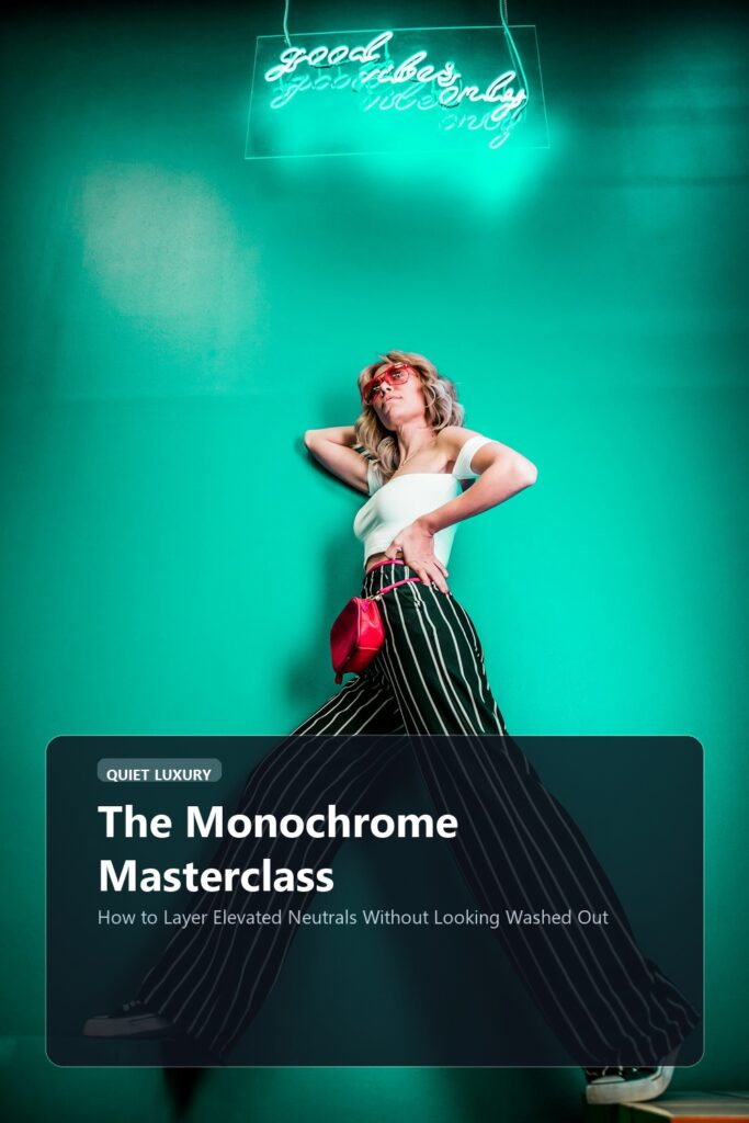 The Monochrome Masterclass visual luxury editorial banner