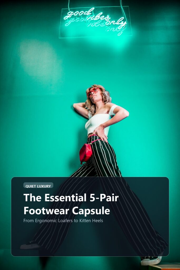 The Essential 5-Pair Footwear Capsule visual luxury editorial banner