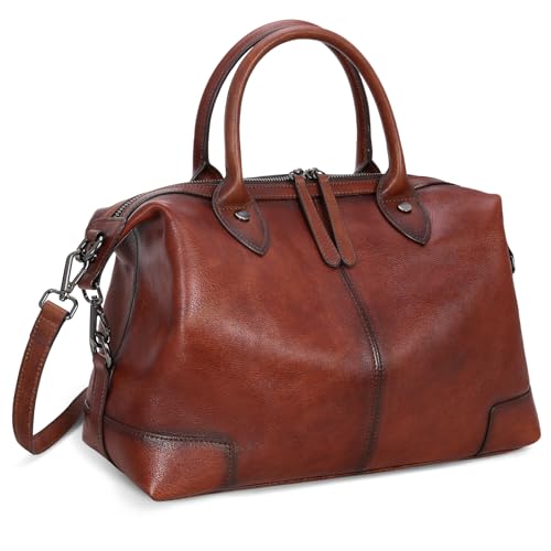 Heshe Vintage Genuine Leather Handbag & Shoulder Tote