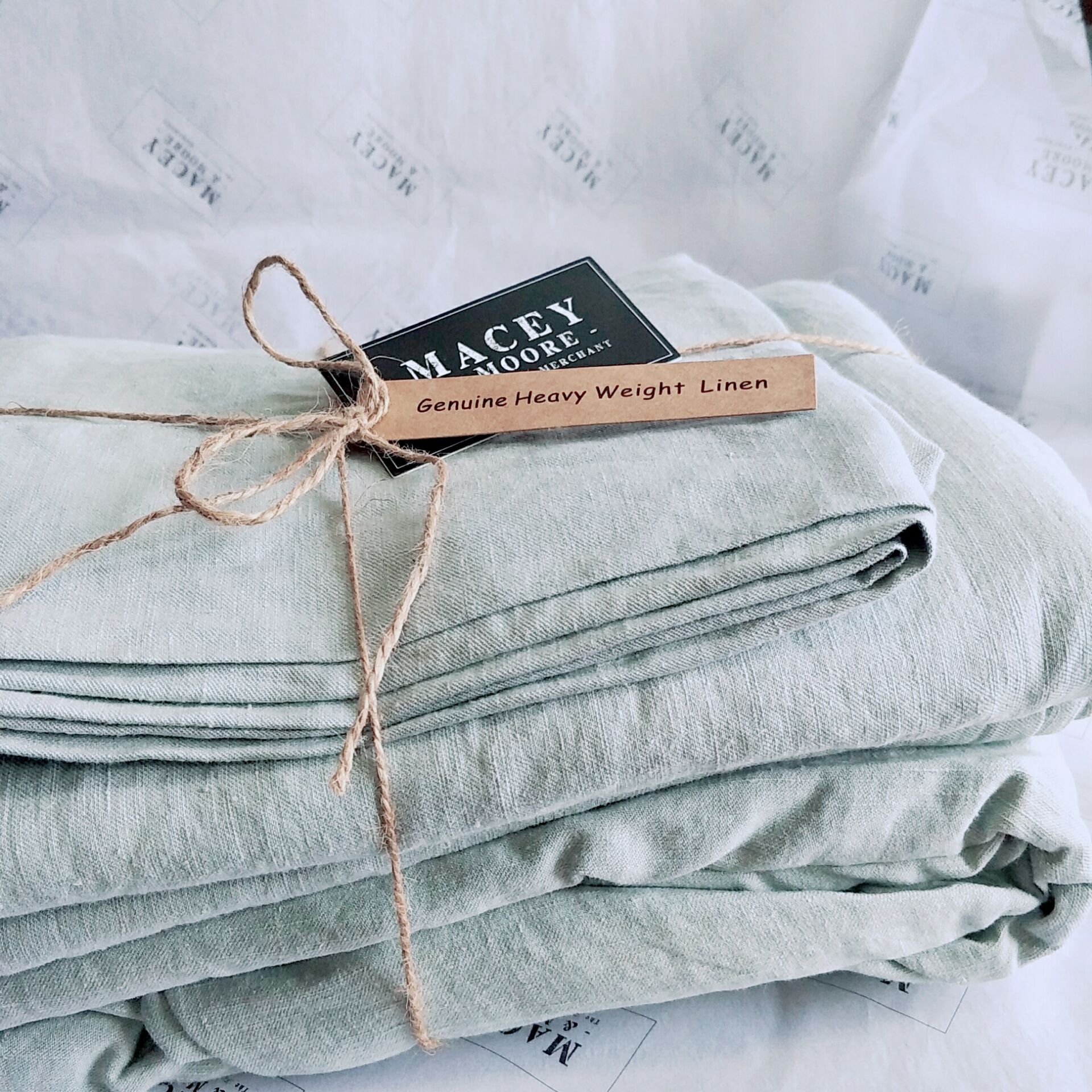 100% Washed French Flax Linen Sheet Set
