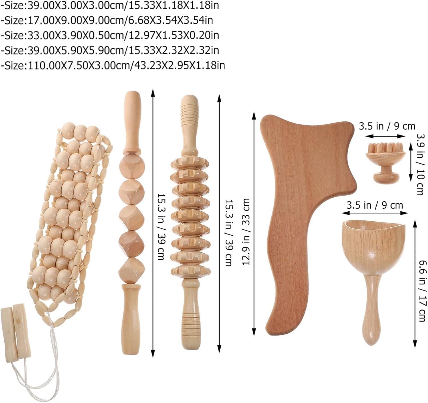Handcrafted Wood Lymphatic Drainage Contouring Paddle
