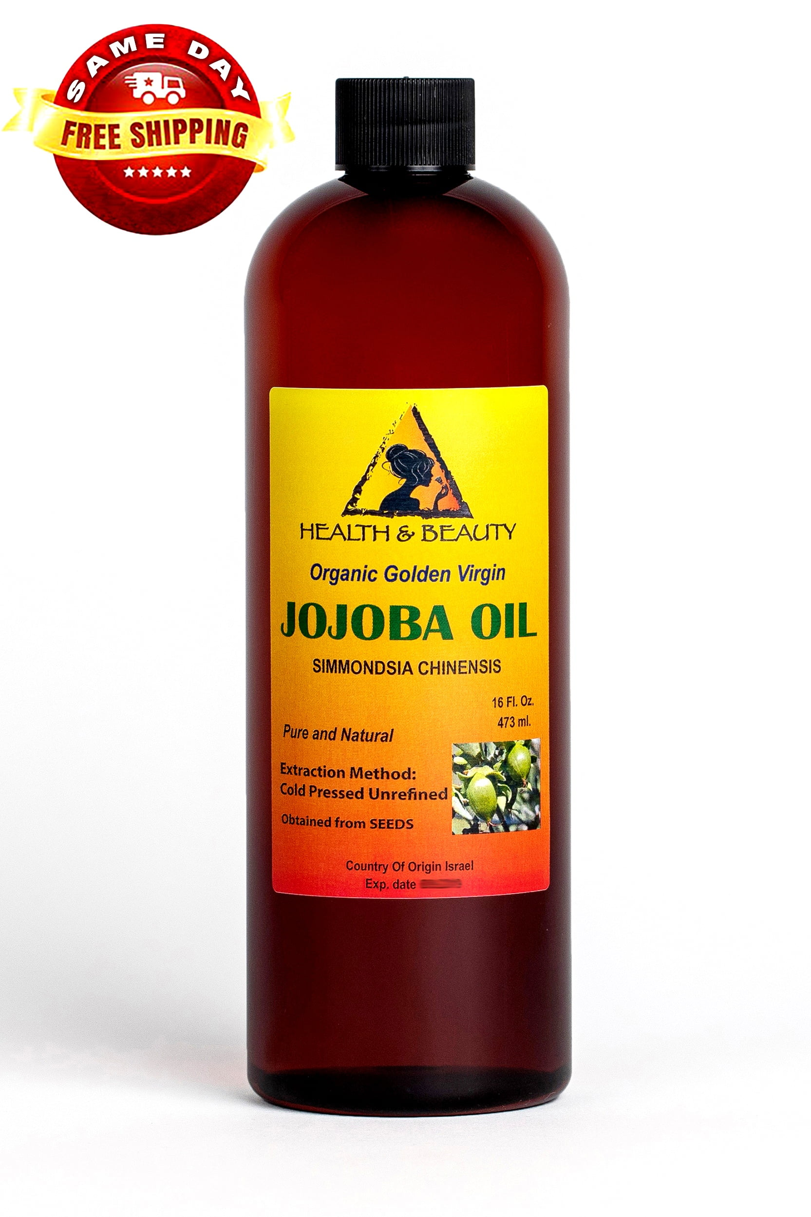 Organic Cold-Pressed Golden Jojoba Body Oil (16 oz)
