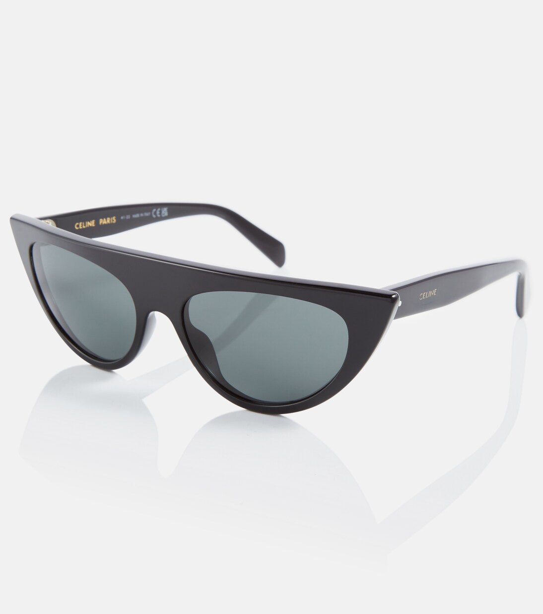 Celine Edge Oversized Beveled Cat Eye Sunglasses
