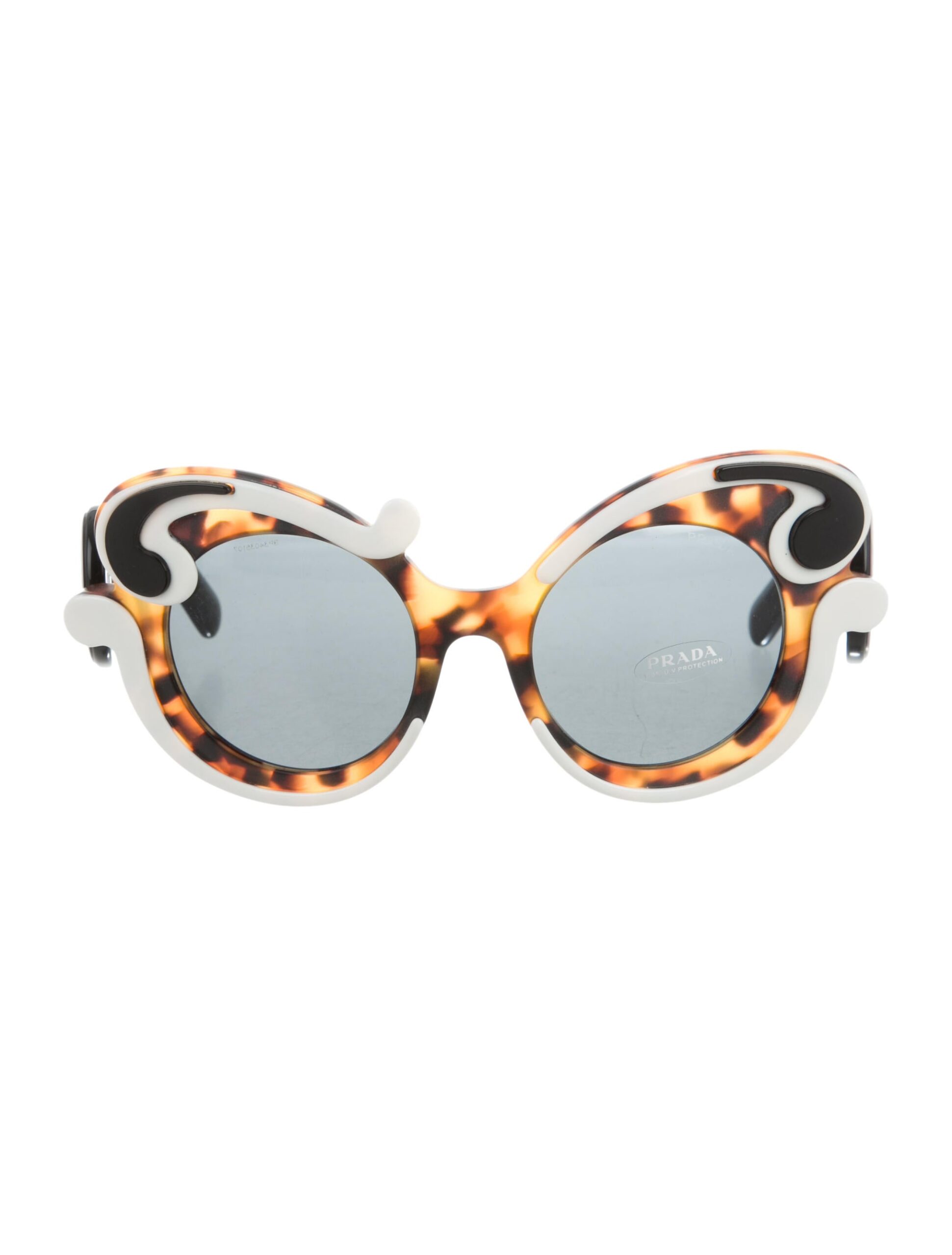 Prada Minimal Baroque Oversized Sculptural Sunglasses