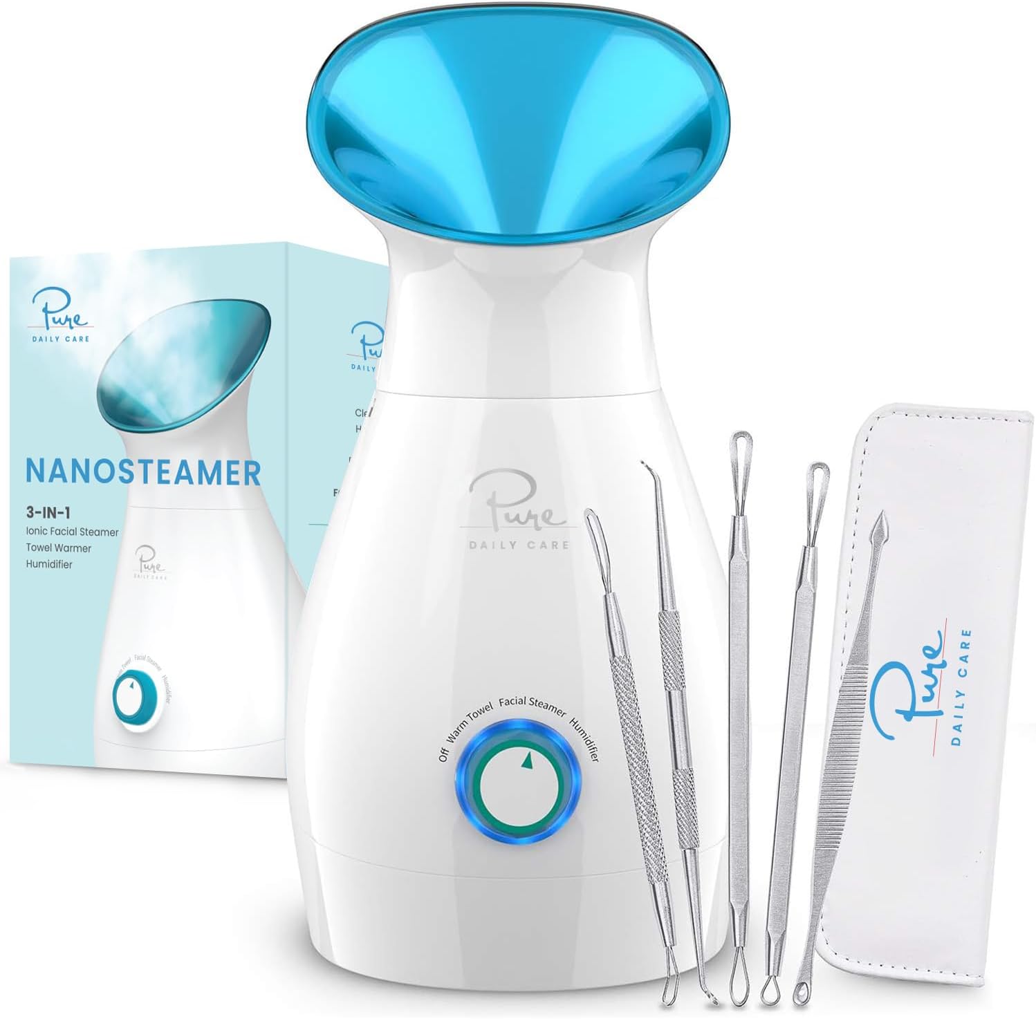 Máy Xông Mặt Đa Năng 3 Trong 1 Pure Daily Care NanoSteamer chính hãng