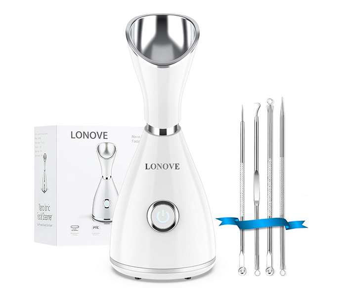 Máy Xông Hơi Nước Nóng Siêu Tốc Lonove Nano Ionic Steamer chính hãng