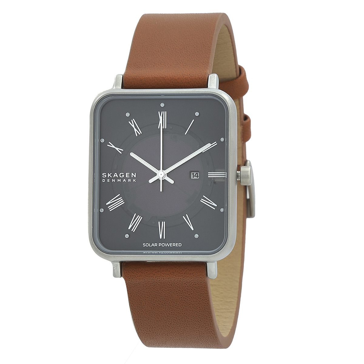 Skagen Ryle Solar-Powered Rectangular Eco-Leather Watch