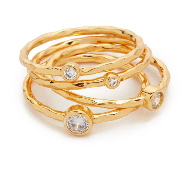 Set 3 Nhẫn Xếp Chồng Gorjana Shimmer Stacking Ring Set chính hãng