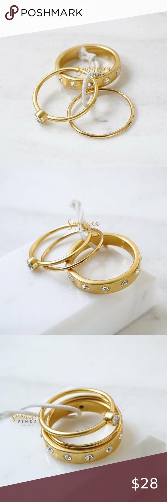 Set Nhiều Chiếc Nhẫn Tối Giản Madewell Delicate Stacking Set chính hãng