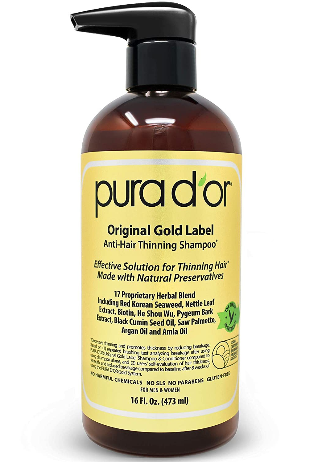 Pura D'or Original Gold Label Anti-Thinning Biotin Shampoo