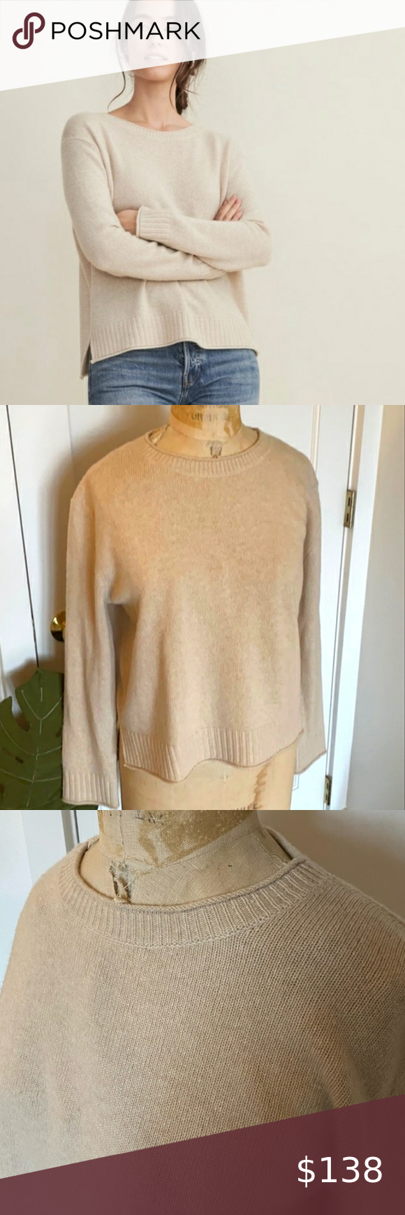 Áo Len Cashmere Cổ Tròn Jenni Kayne Everyday Crewneck chính hãng