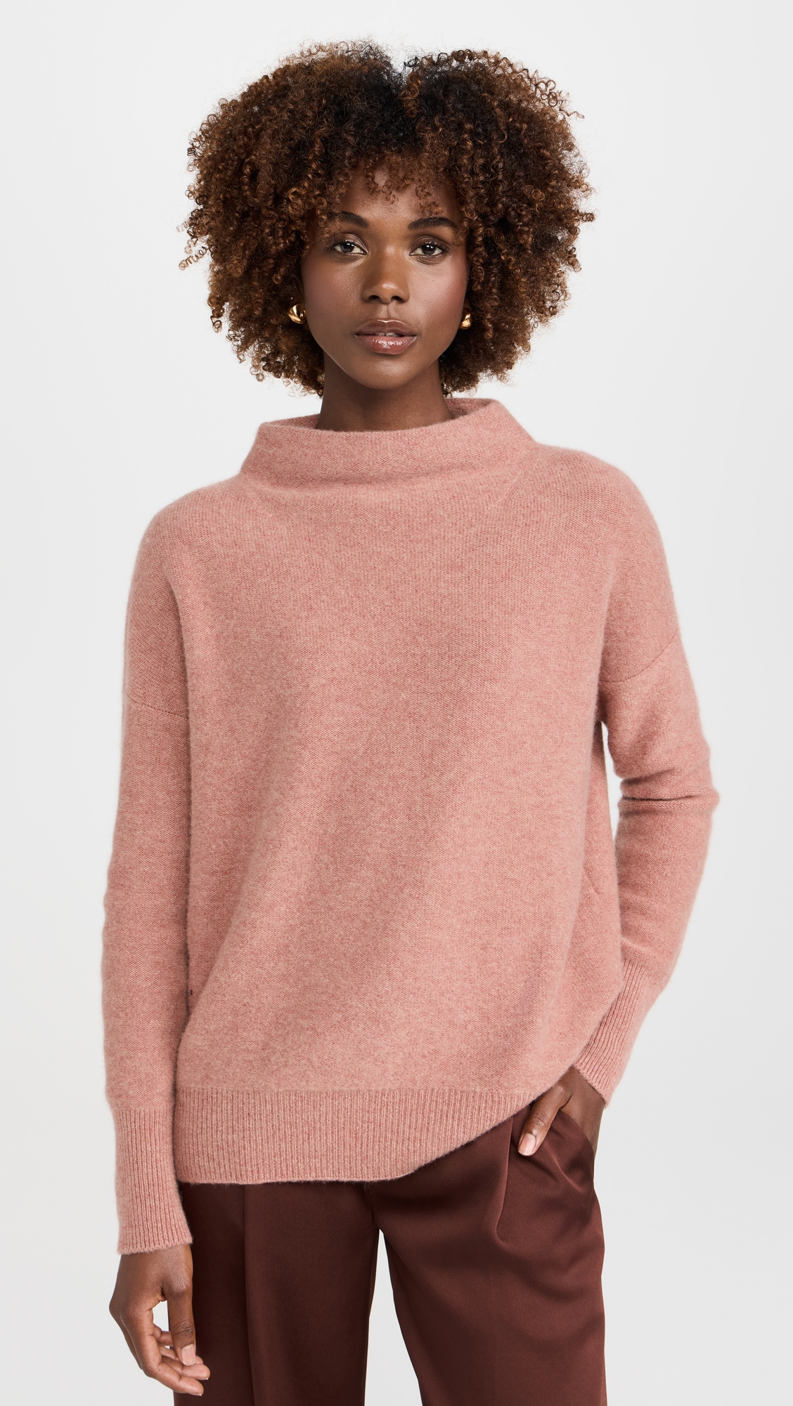 Áo Len Boiled Cashmere Cổ Phễu Vince Dày Dặn chính hãng