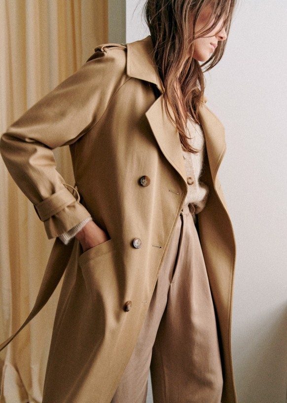 Áo Khoác Trench Coat Sezane Scott Parisian Chic chính hãng
