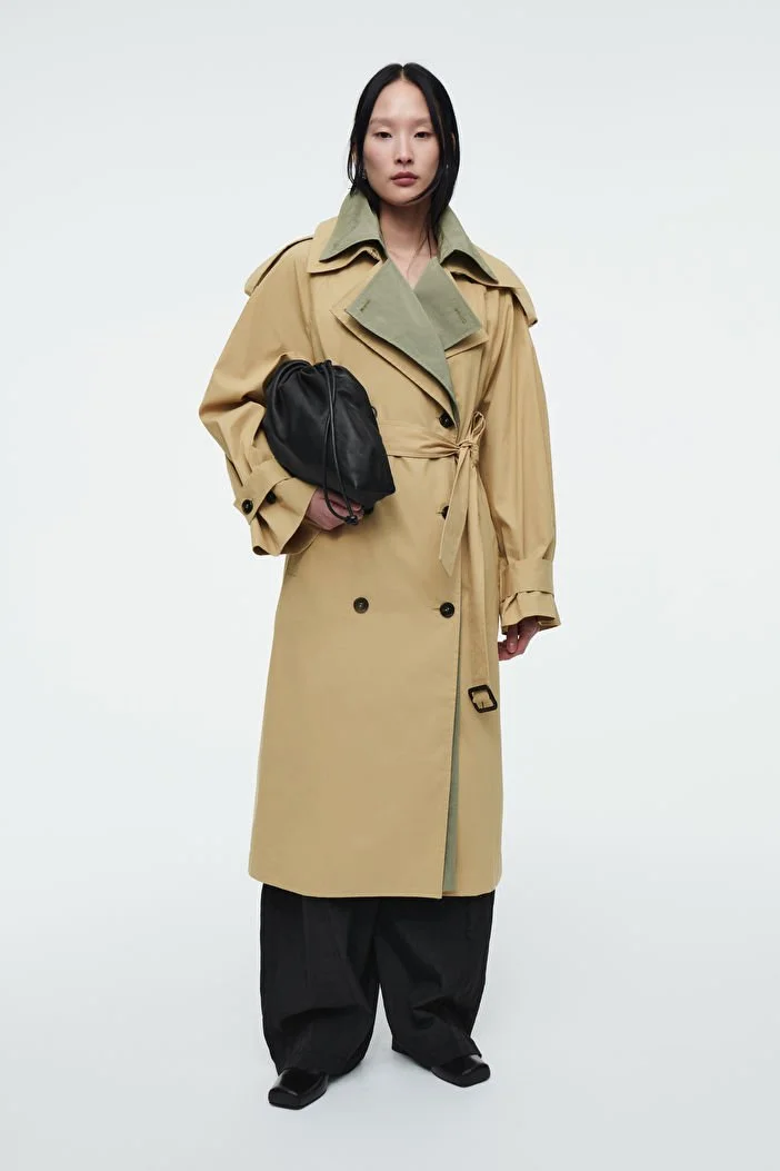 Áo Măng Tô Dáng Rộng Phóng Khoáng COS Relaxed Twill chính hãng