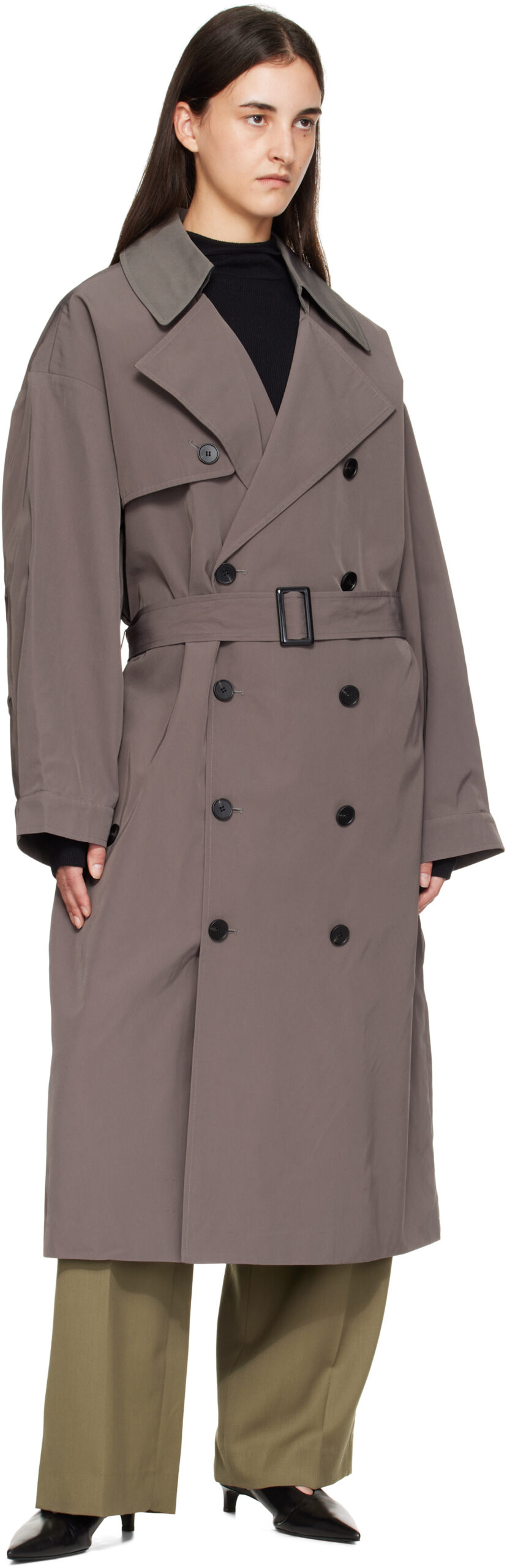 Áo Măng Tô Phom Rộng Oversized The Frankie Shop Isla chính hãng