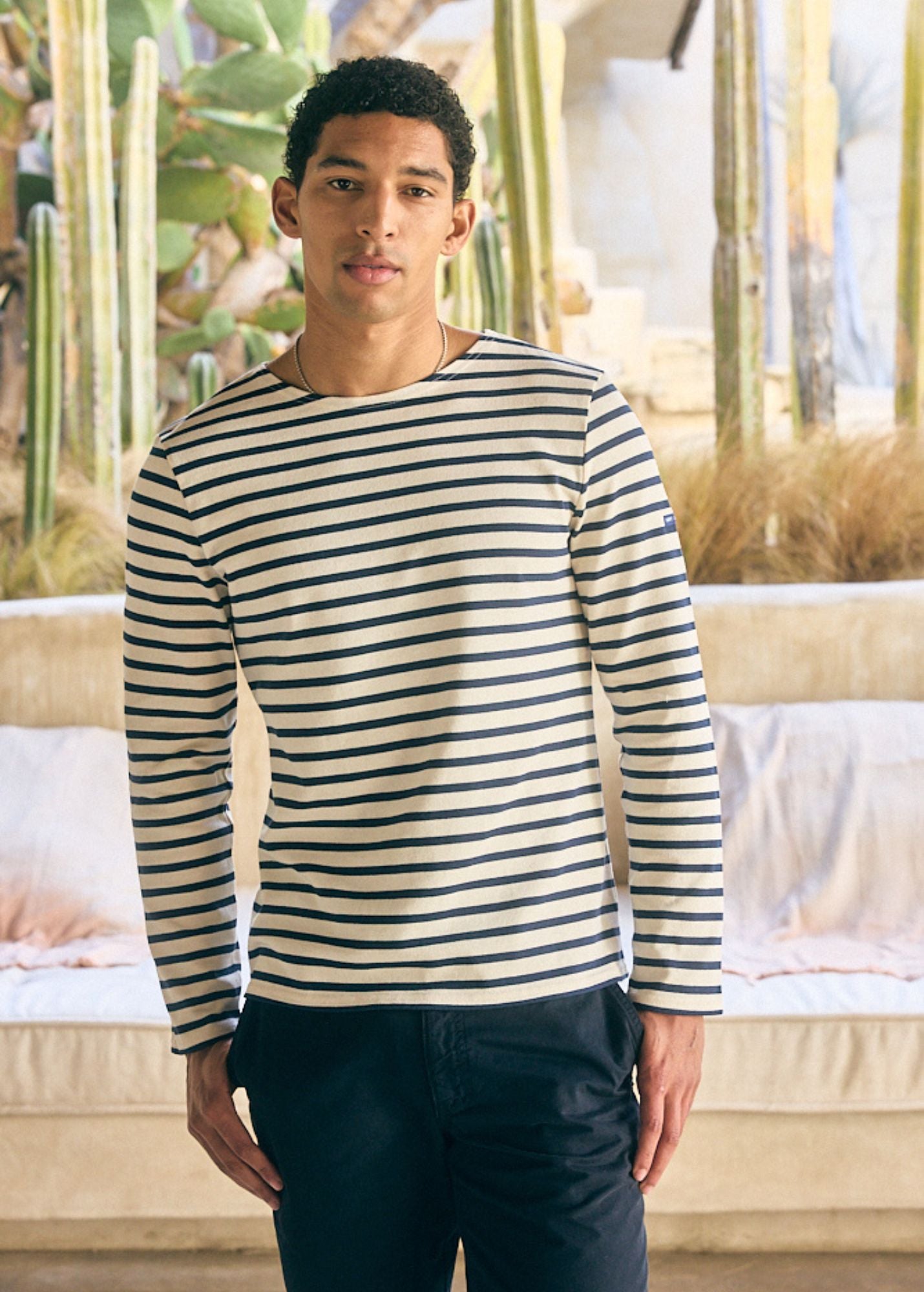Saint James Meridien Moderne Heavyweight Breton Striped Shirt