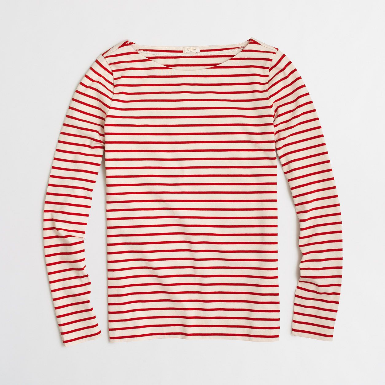 J.Crew Striped Boatneck Long-Sleeve T-Shirt