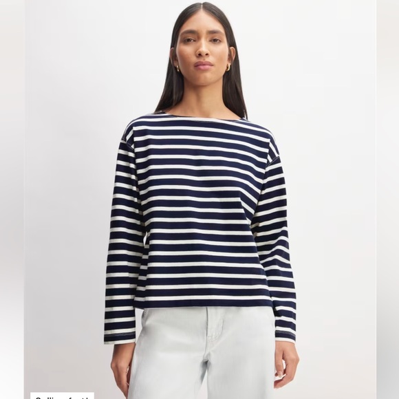 Everlane The Modern Breton Striped Long-Sleeve Tee