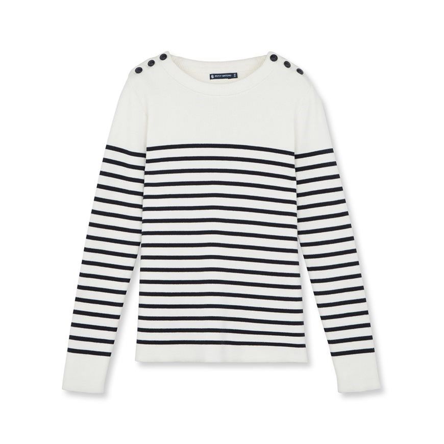 Petit Bateau Iconic Adult Long-Sleeve Heavy Cotton Sailor Top