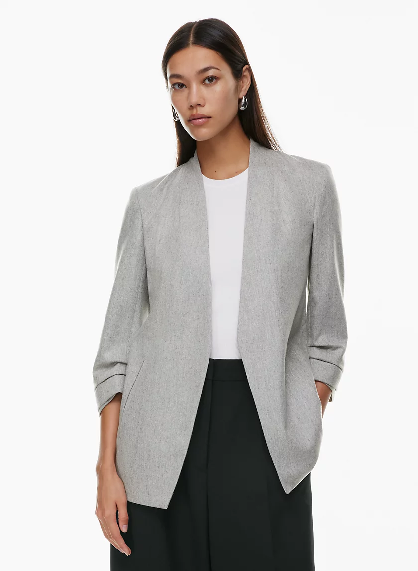 Aritzia Babaton Power Blazer in Wool Flannel