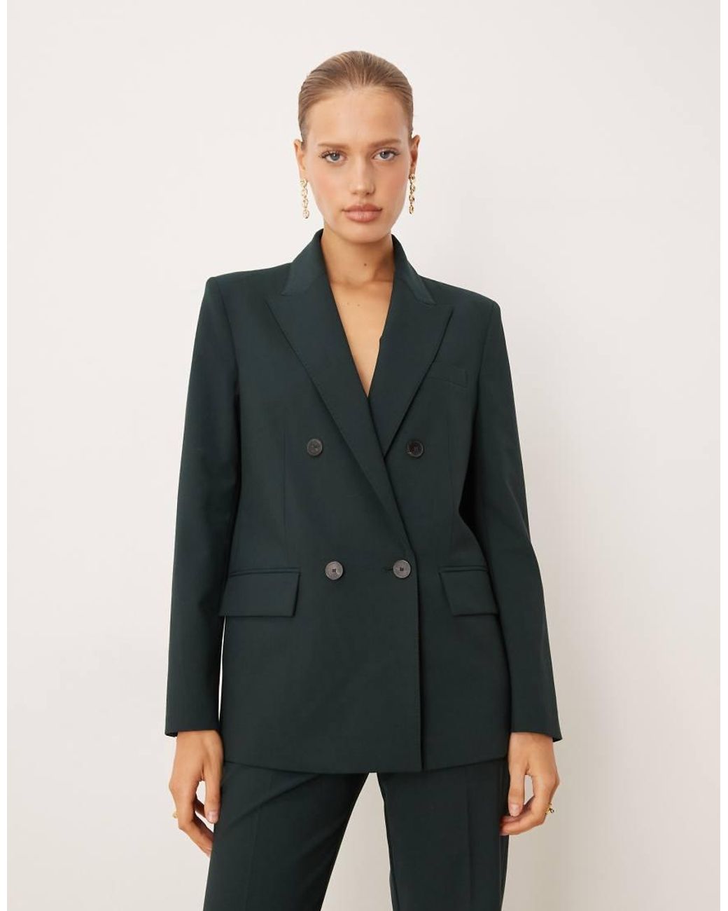 Mango 100% Wool Tailored Blazer
