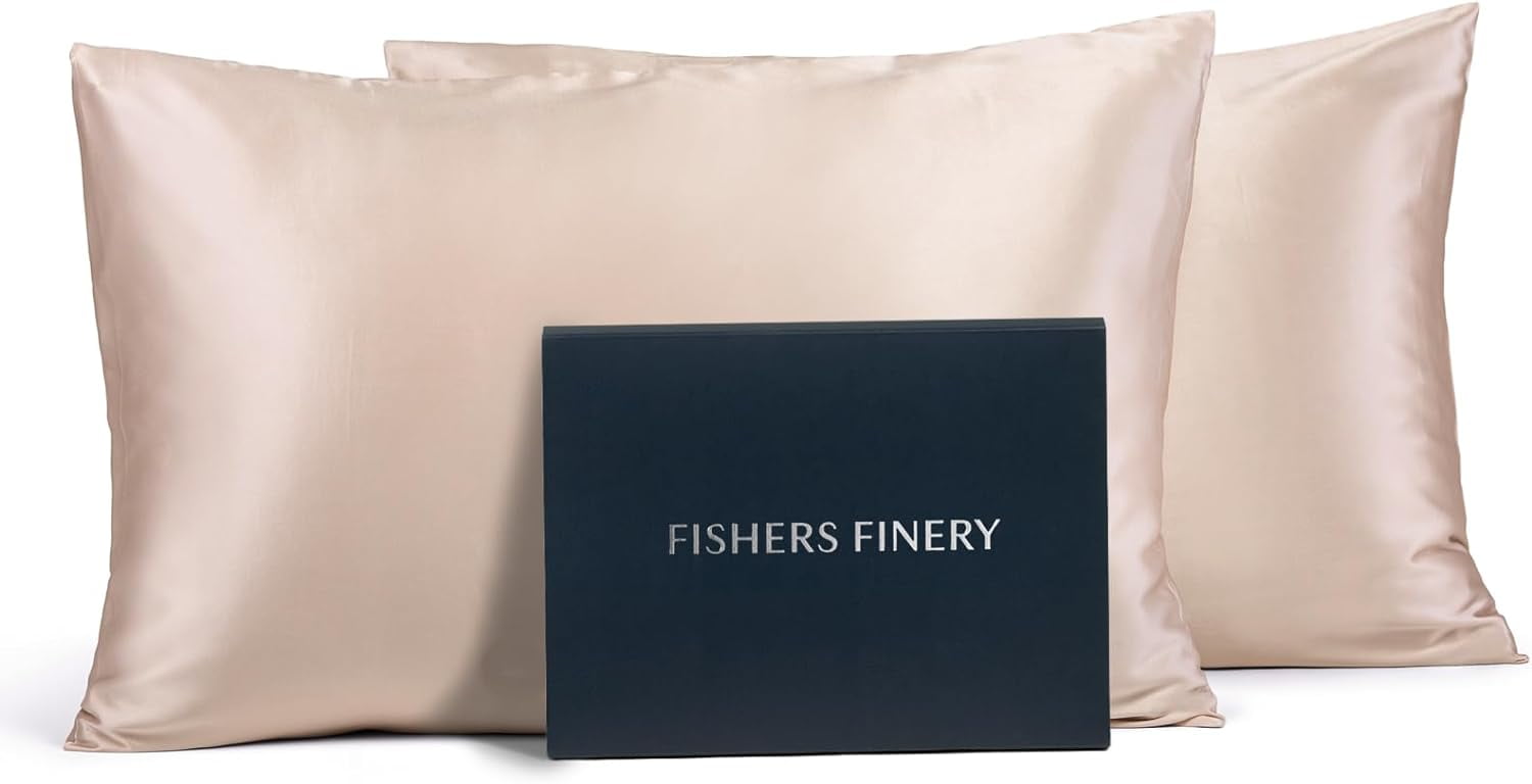Fishers Finery 25mm 100% Pure Mulberry Silk Pillowcase