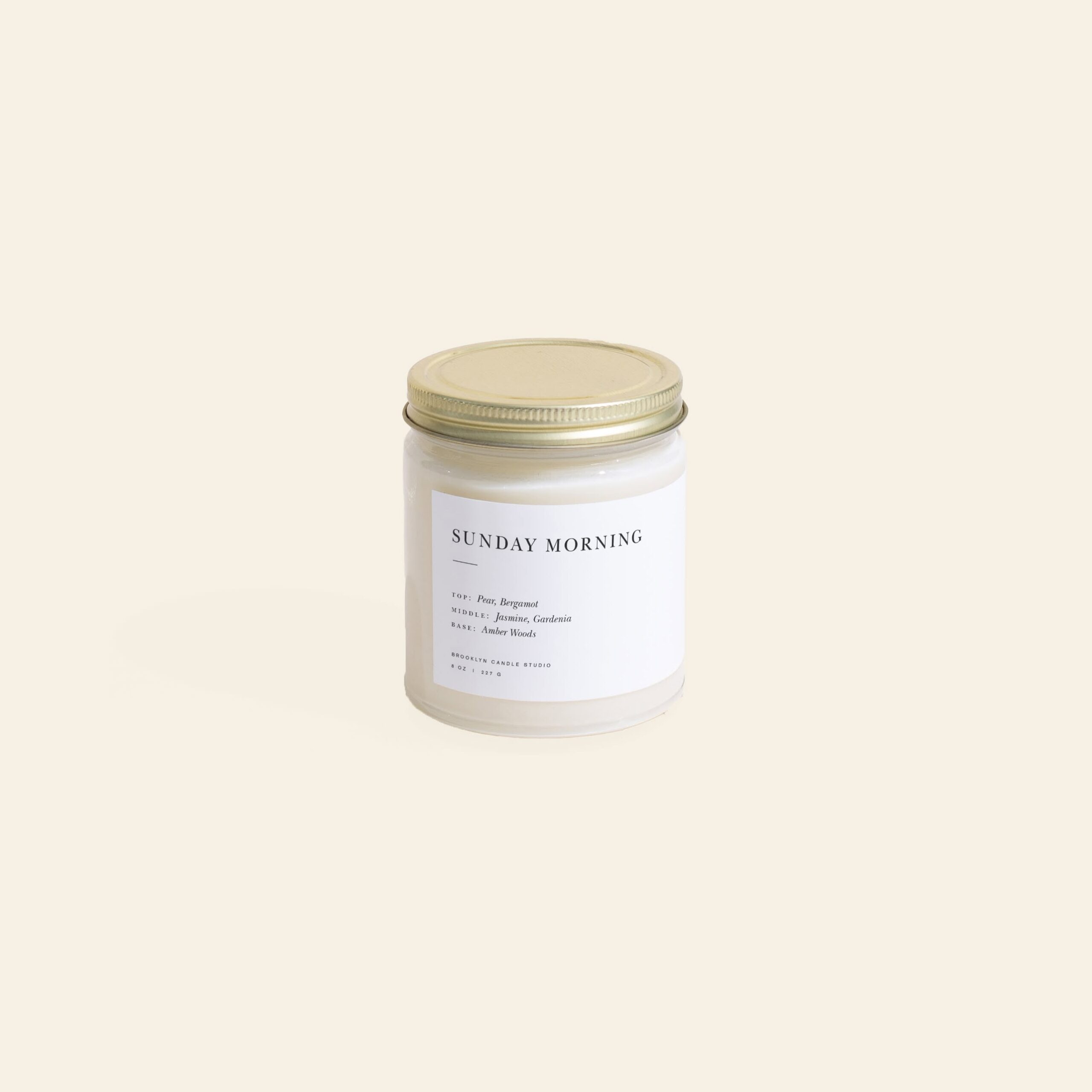 Brooklyn Candle Studio Sunday Morning Minimalist Soy Candle