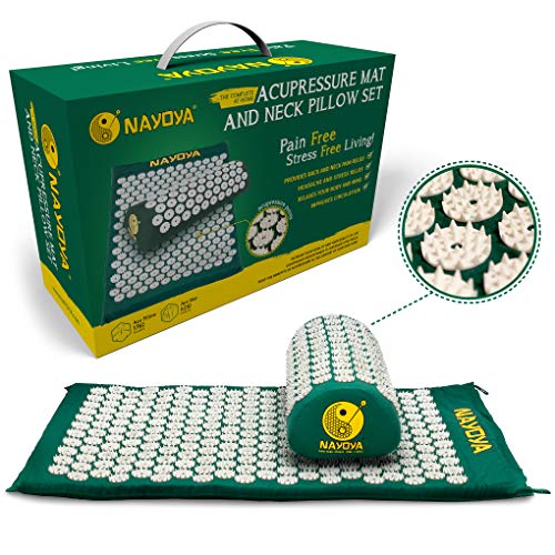 Nayoya Acupressure Mat and Neck Pillow for Back Pain