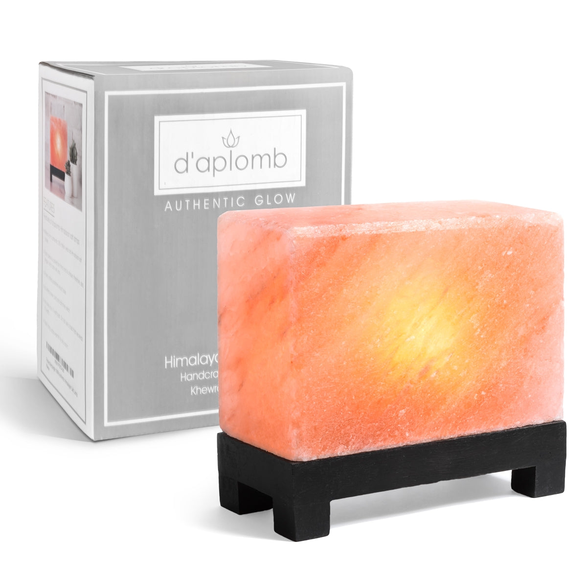 d'aplomb Authentic Himalayan Pink Salt Lamp with Dimmer