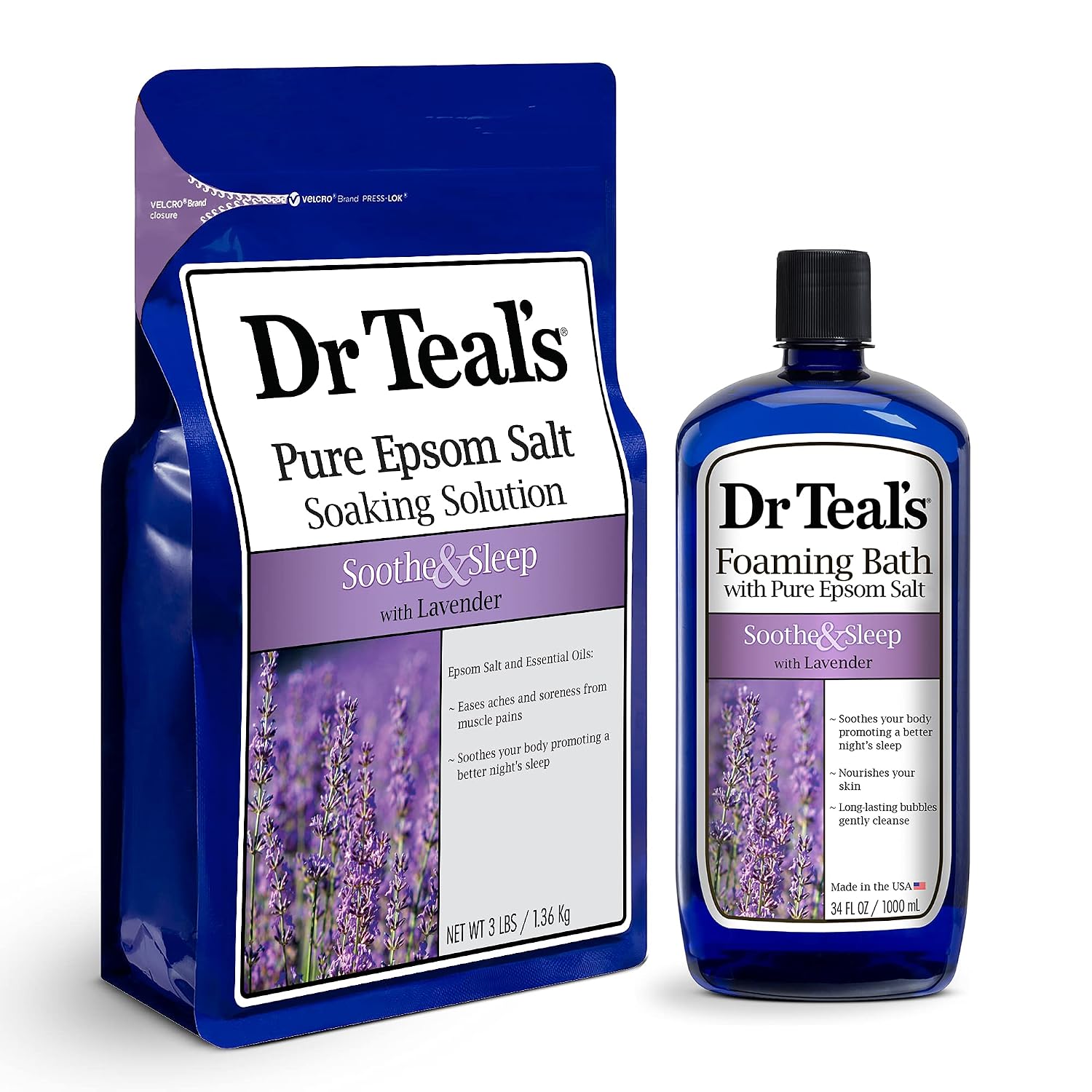 Dr Teal's Pure Epsom Salt Soaking Solution with Lavender