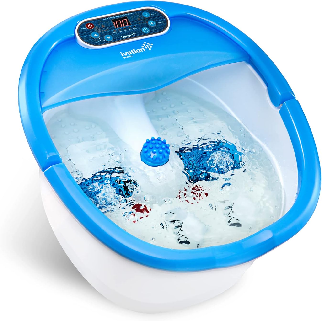 Ivation Foot Spa Massager with Heated Water and Bubble Jets