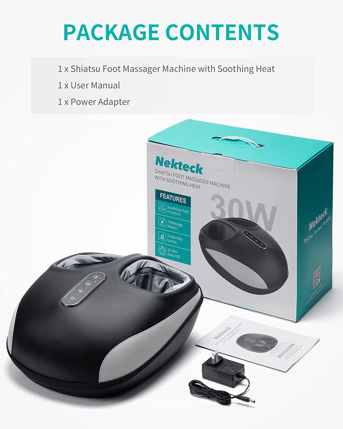 Nekteck Foot Spa Massager with Heat and Motorized Shiatsu Rollers