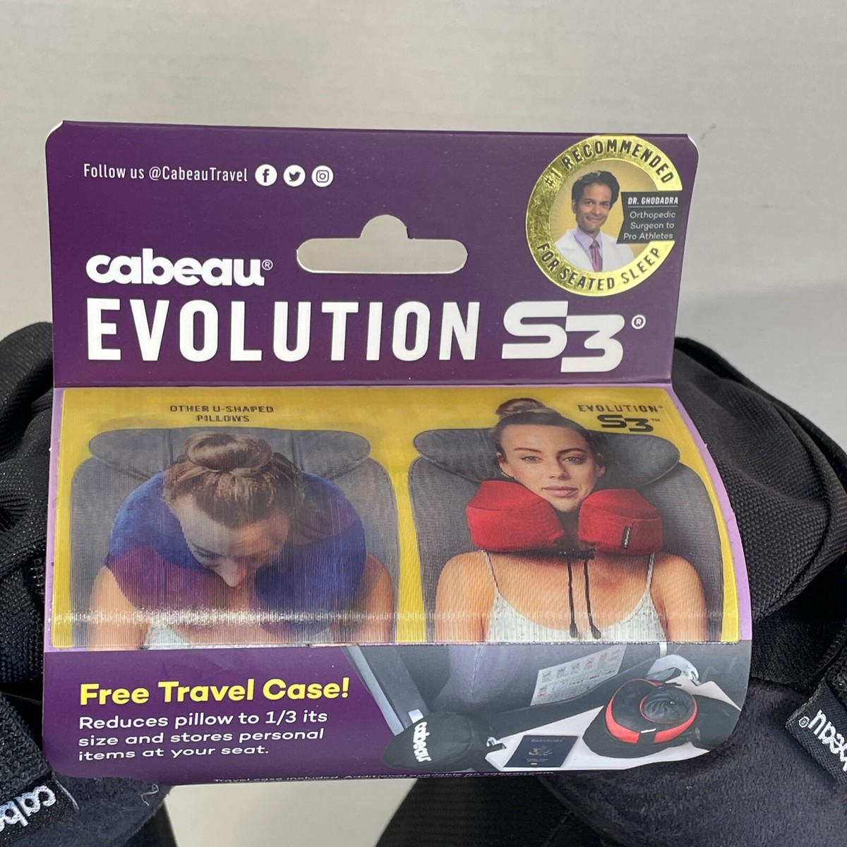 Cabeau Evolution S3 Memory Foam Travel Neck Pillow