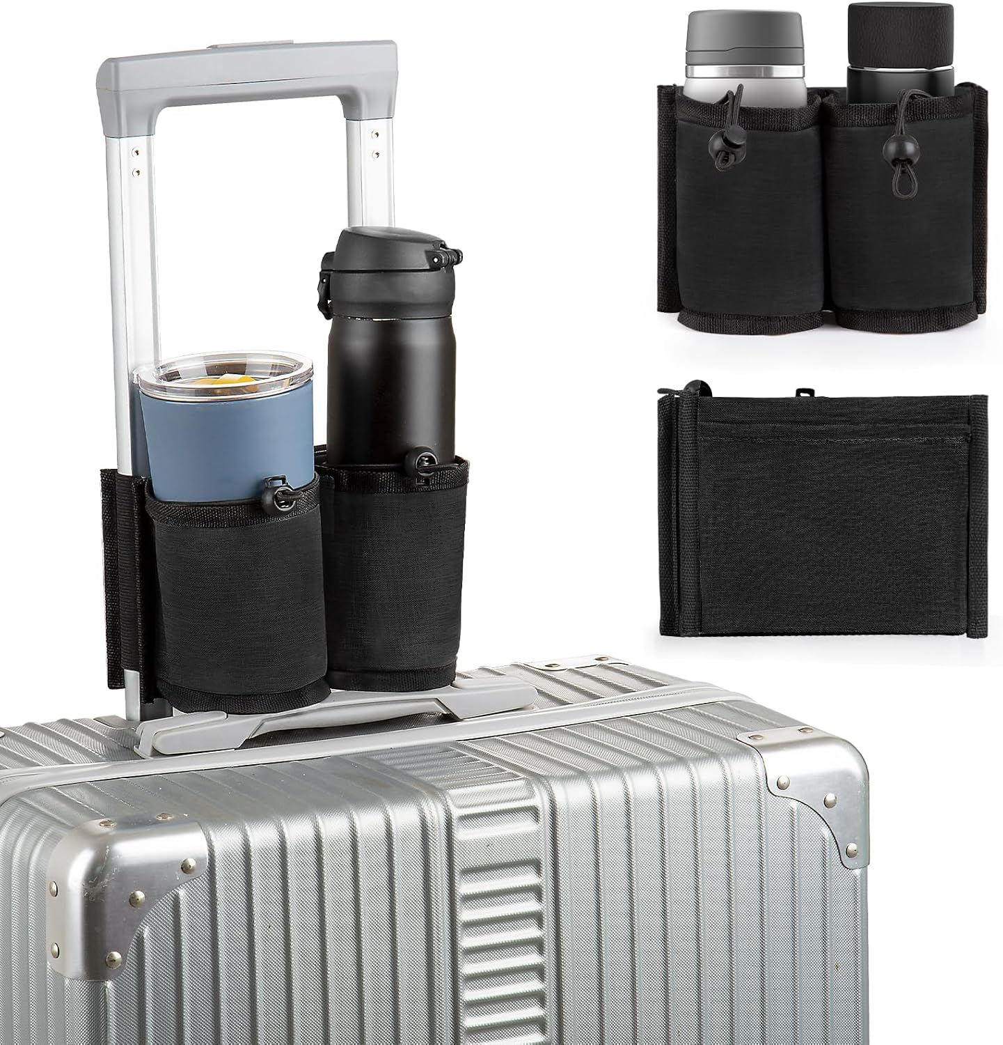 Freegrace Luggage Cup Holder Caddy for Suitcase Handle