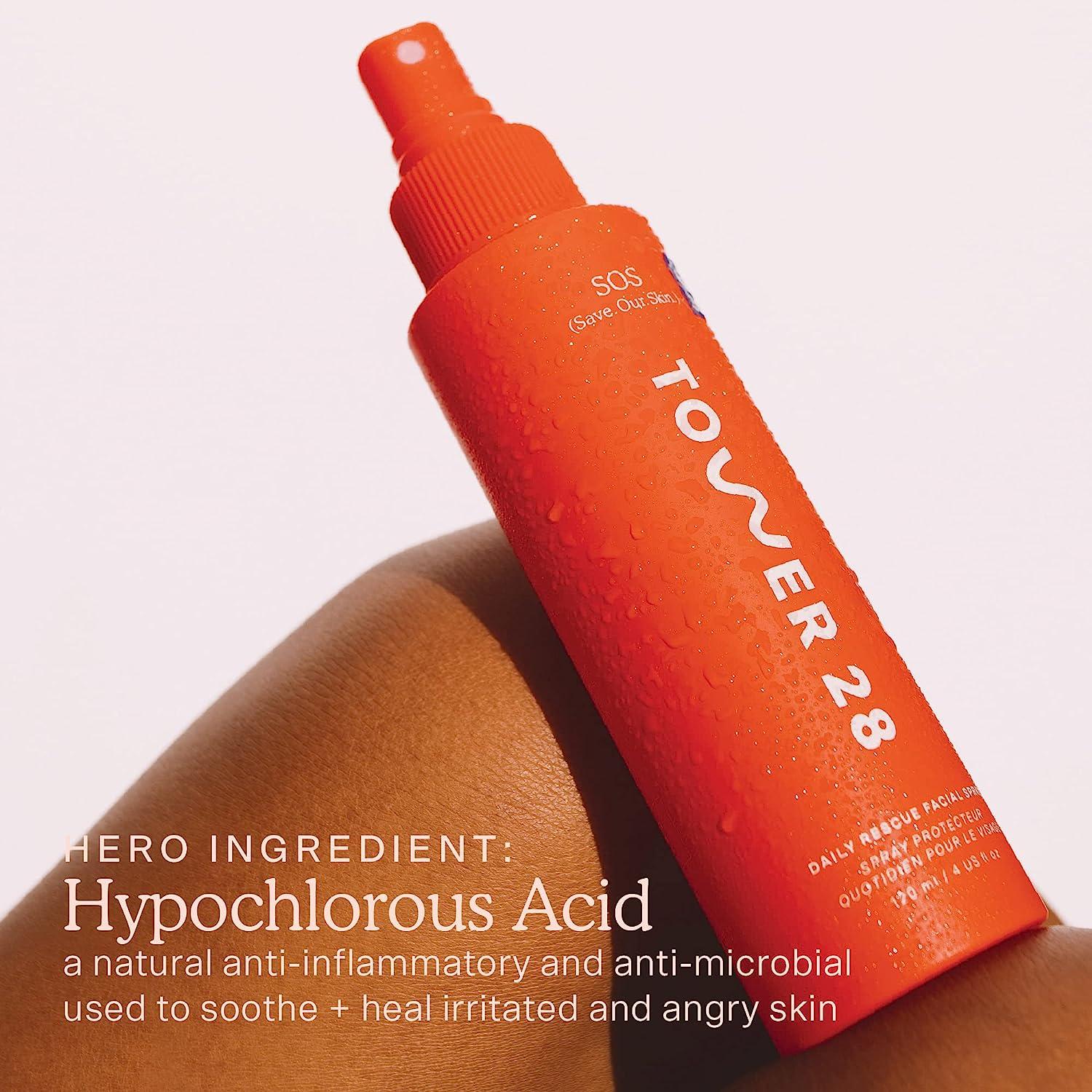Tower 28 SOS Daily Rescue Facial Spray with Hypochlorous Acid - Verified Authentic Packaging