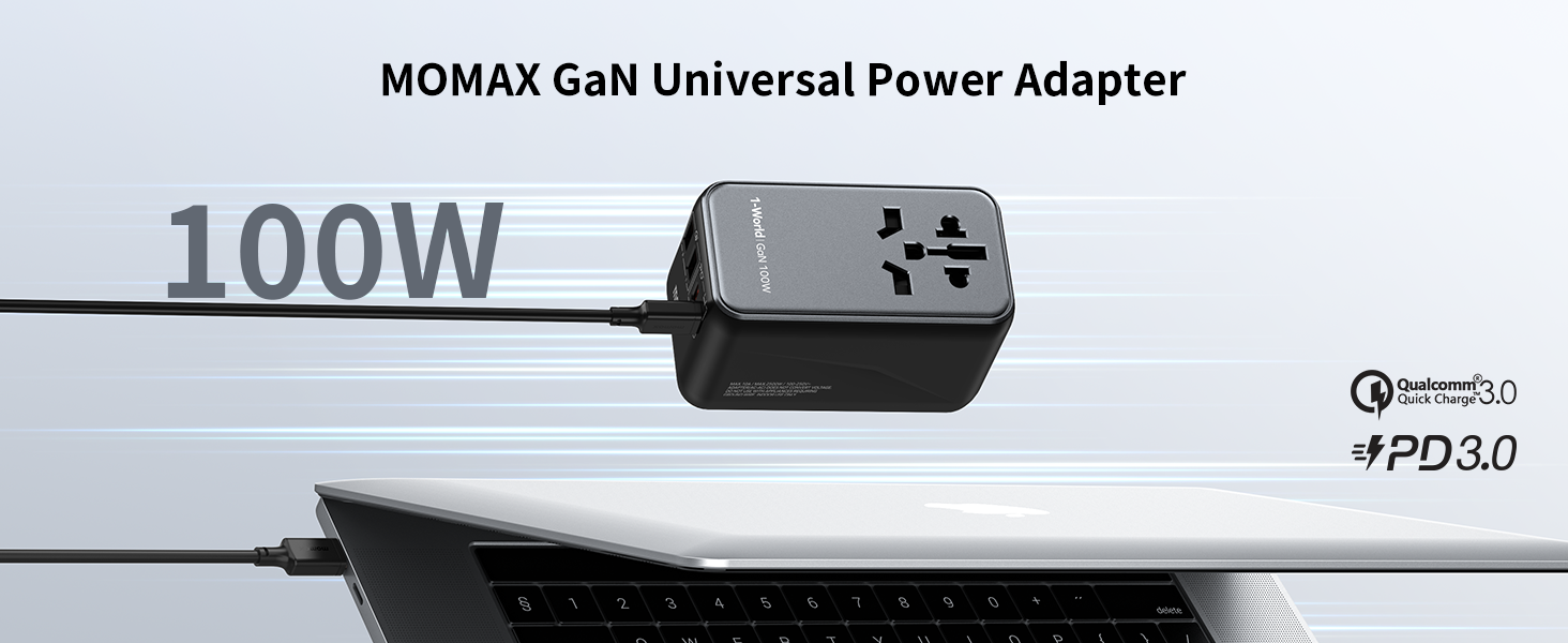 Củ Sạc Siêu Công Suất MOMAX 1-World 100W GaN - Ảnh sản phẩm thực tế chính hãng