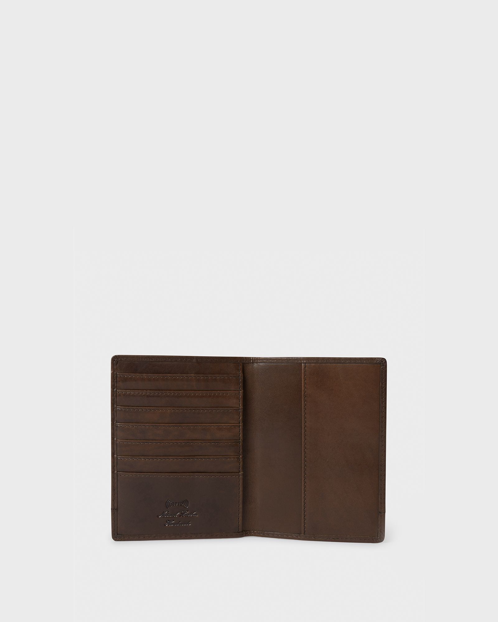 Aspinal of London Leather Double Passport Holder - Verified Authentic Packaging