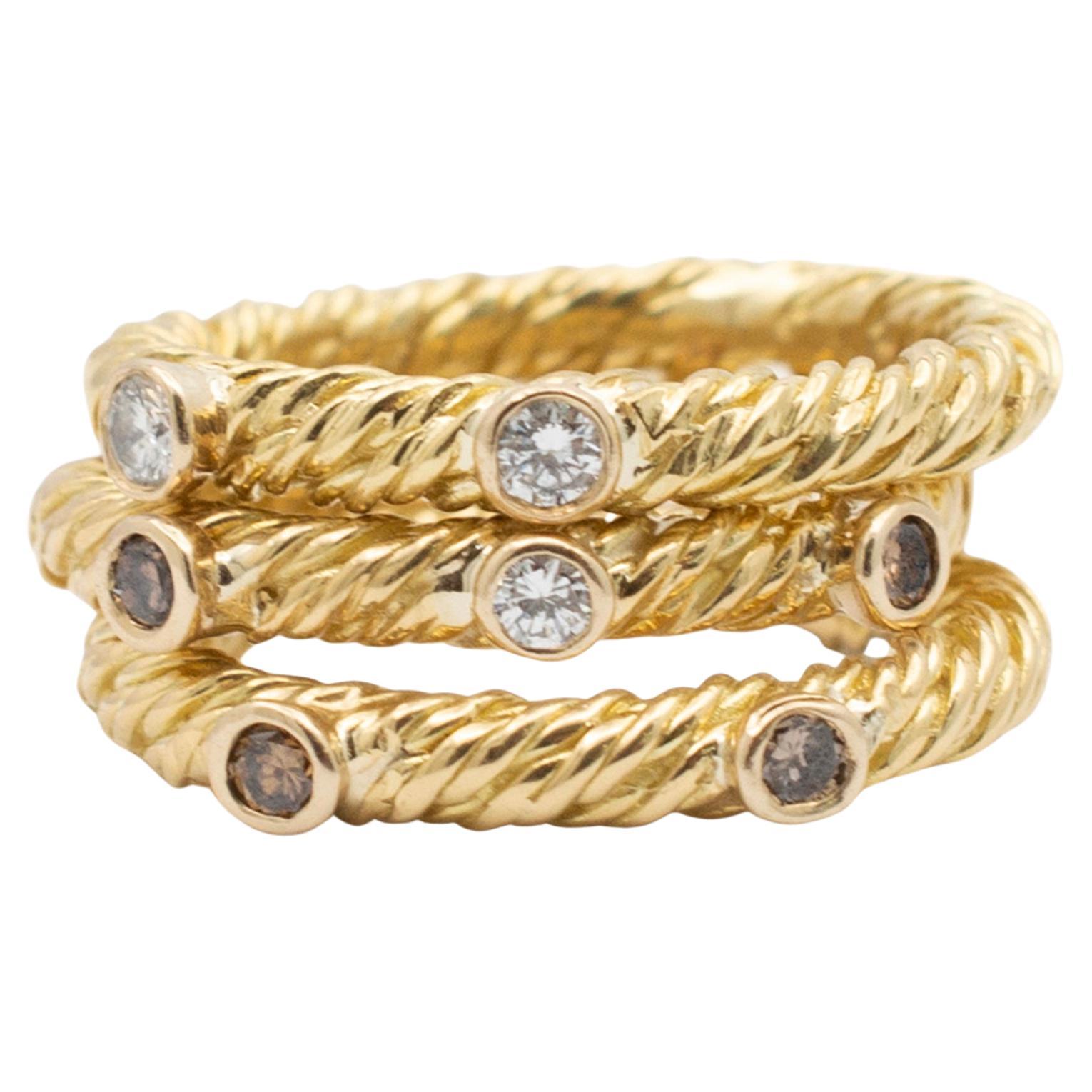 Textured Stacking Band Rings Set of 5