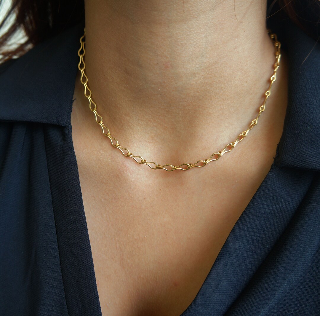 Minimalist Box Chain Choker Necklace (1.5mm)